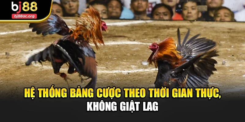 Hệ thống bảng cược theo thời gian thực, không giật lag